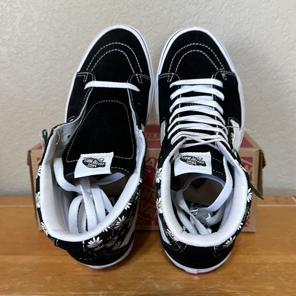 Vans Sk8 hi Comfycush scribble Flower daisy black men’s size 12 - Picture 7 of 10
